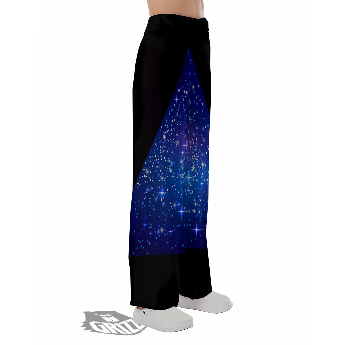 Pyramid Galaxy Print Pajama Pants-grizzshop
