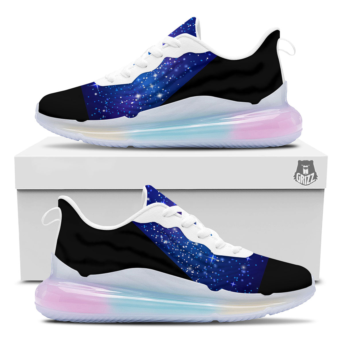 Pyramid Galaxy Print Running Sneakers-grizzshop