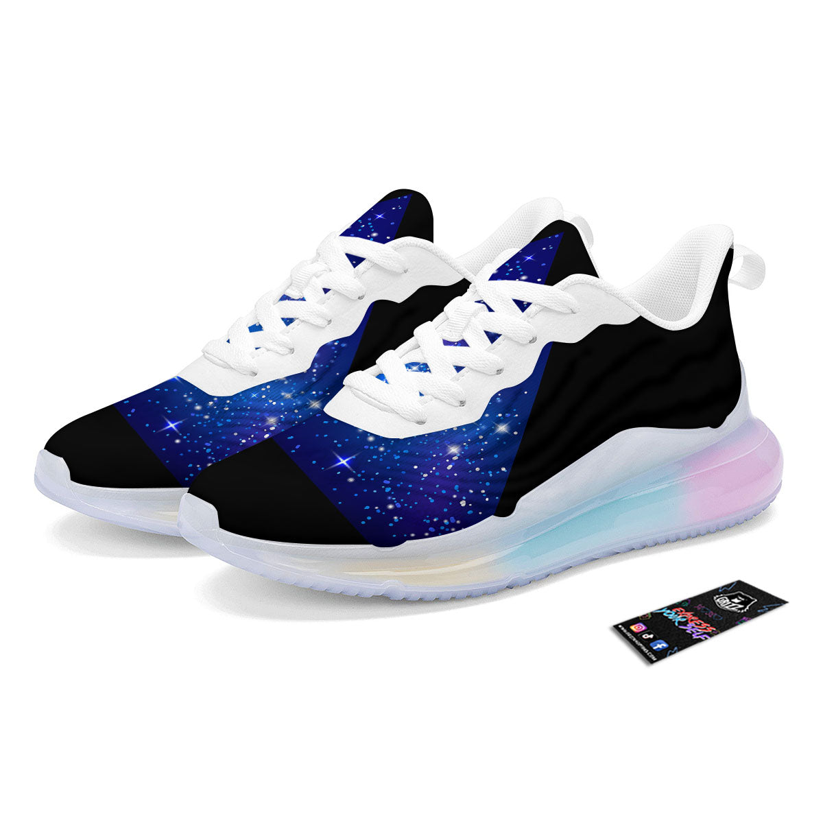 Pyramid Galaxy Print Running Sneakers-grizzshop