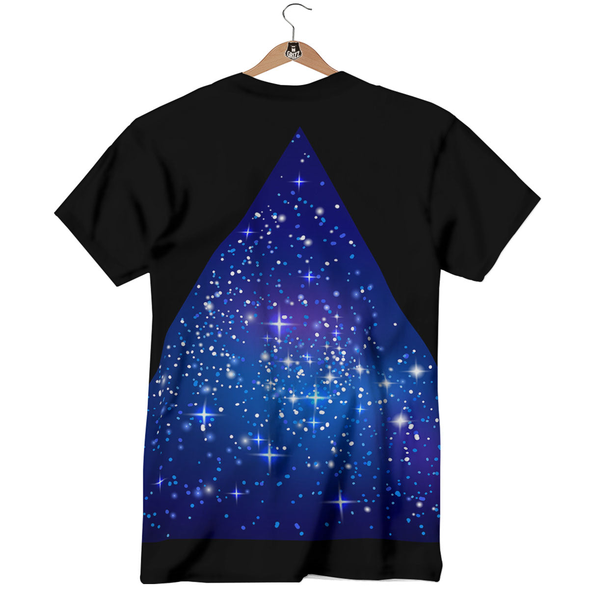 Pyramid Galaxy Print T-Shirt-grizzshop