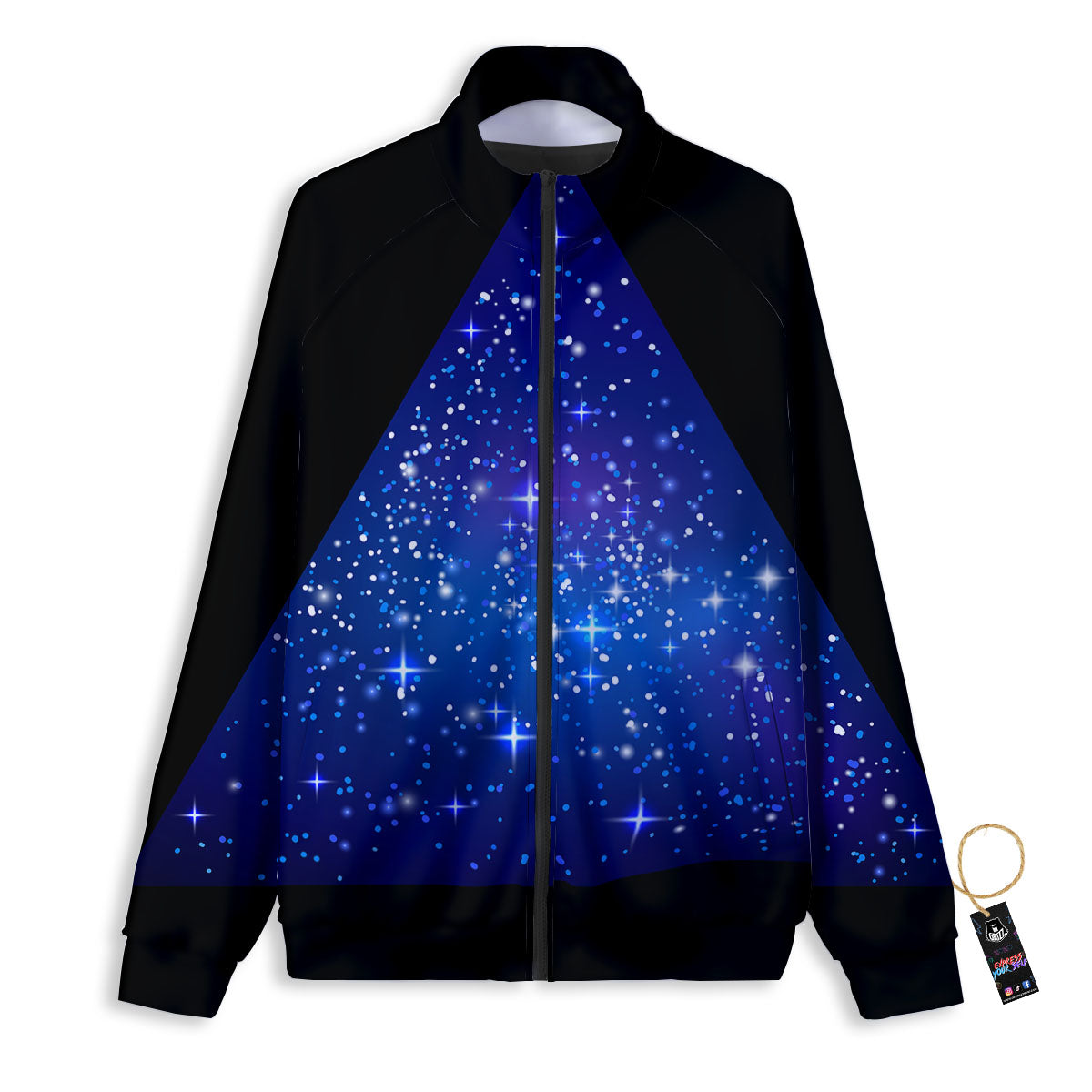 Pyramid Galaxy Print Track Jacket-grizzshop