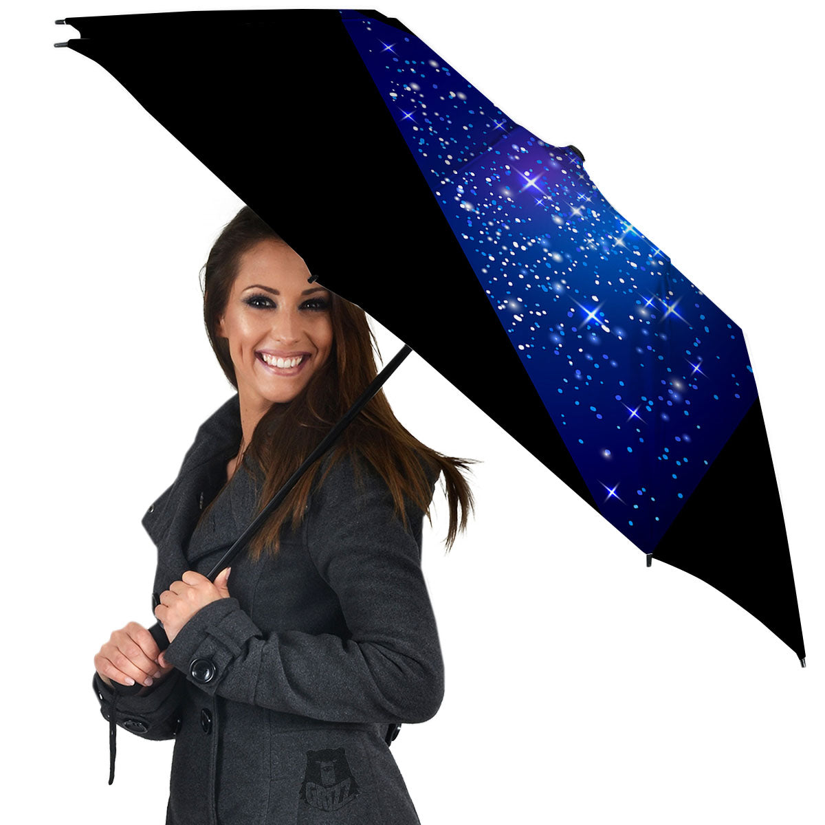 Pyramid Galaxy Print Umbrella-grizzshop