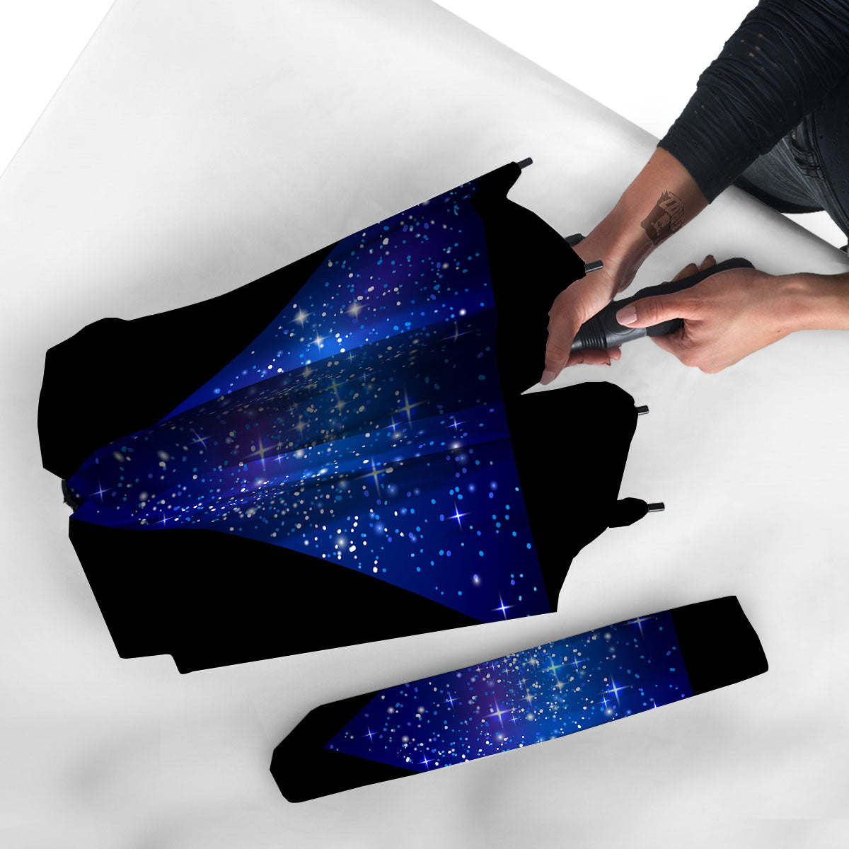 Pyramid Galaxy Print Umbrella-grizzshop