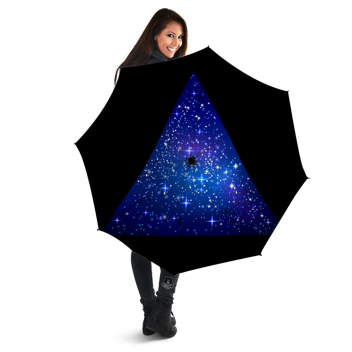 Pyramid Galaxy Print Umbrella-grizzshop