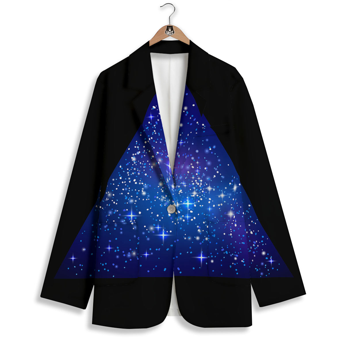 Pyramid Galaxy Print Women's Blazer-grizzshop