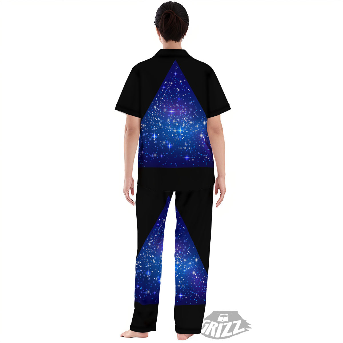 Pyramid Galaxy Print Women's Pajamas Set-grizzshop