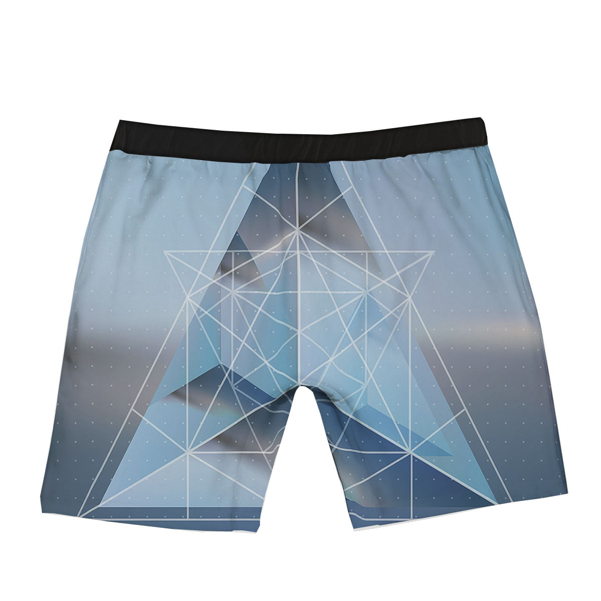 Pyramid Geometric Print Boxer Briefs-grizzshop