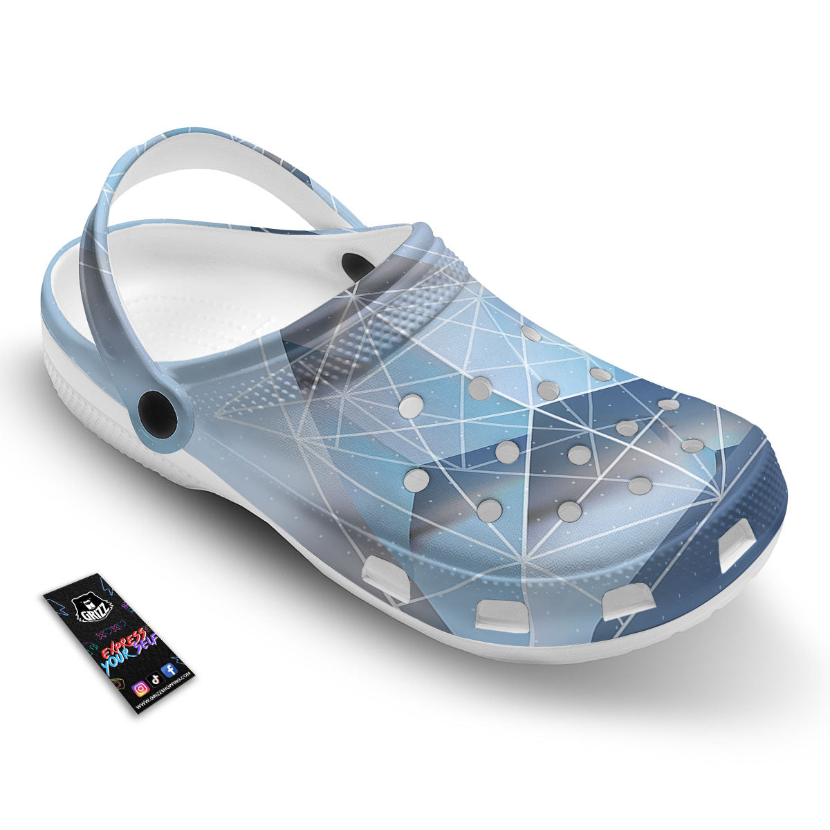 Pyramid Geometric Print Clog-grizzshop