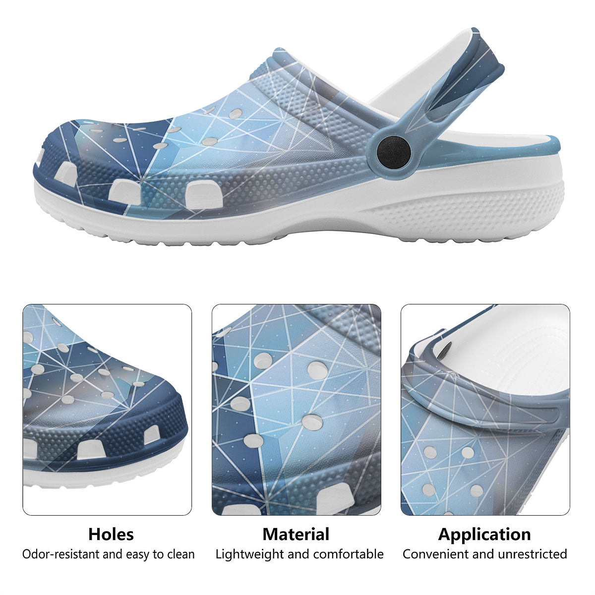 Pyramid Geometric Print Clog-grizzshop