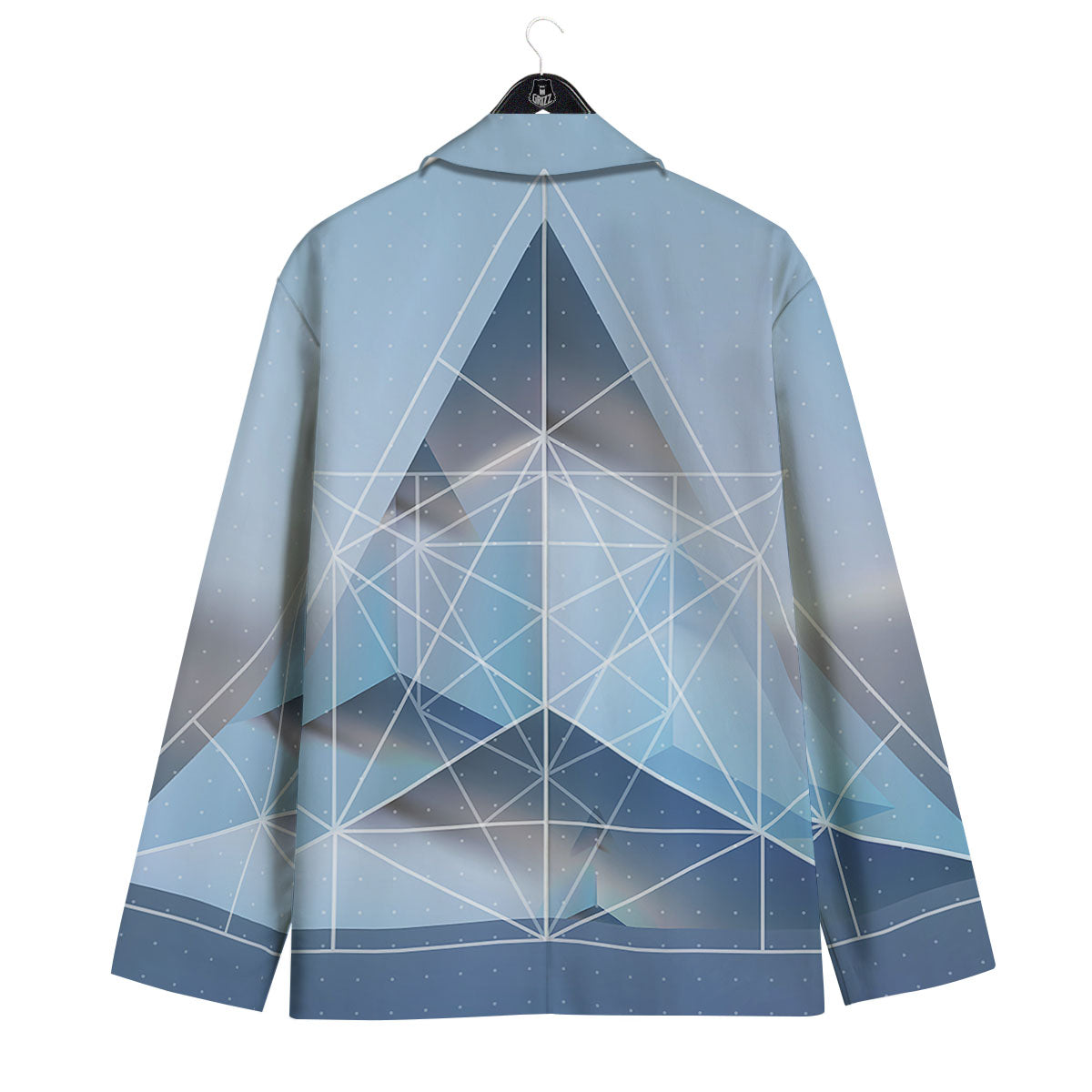 Pyramid Geometric Print Men's Sport Coat-grizzshop