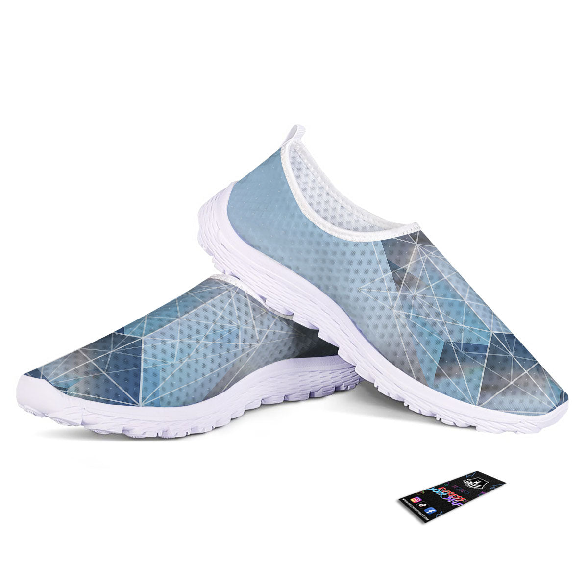 Pyramid Geometric Print Nurse Shoes-grizzshop