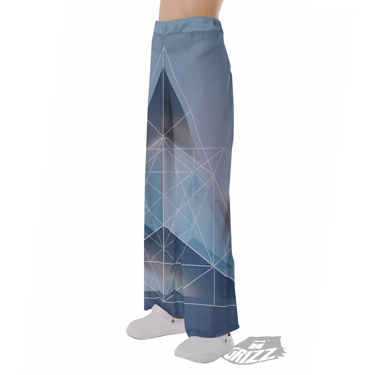 Pyramid Geometric Print Pajama Pants-grizzshop