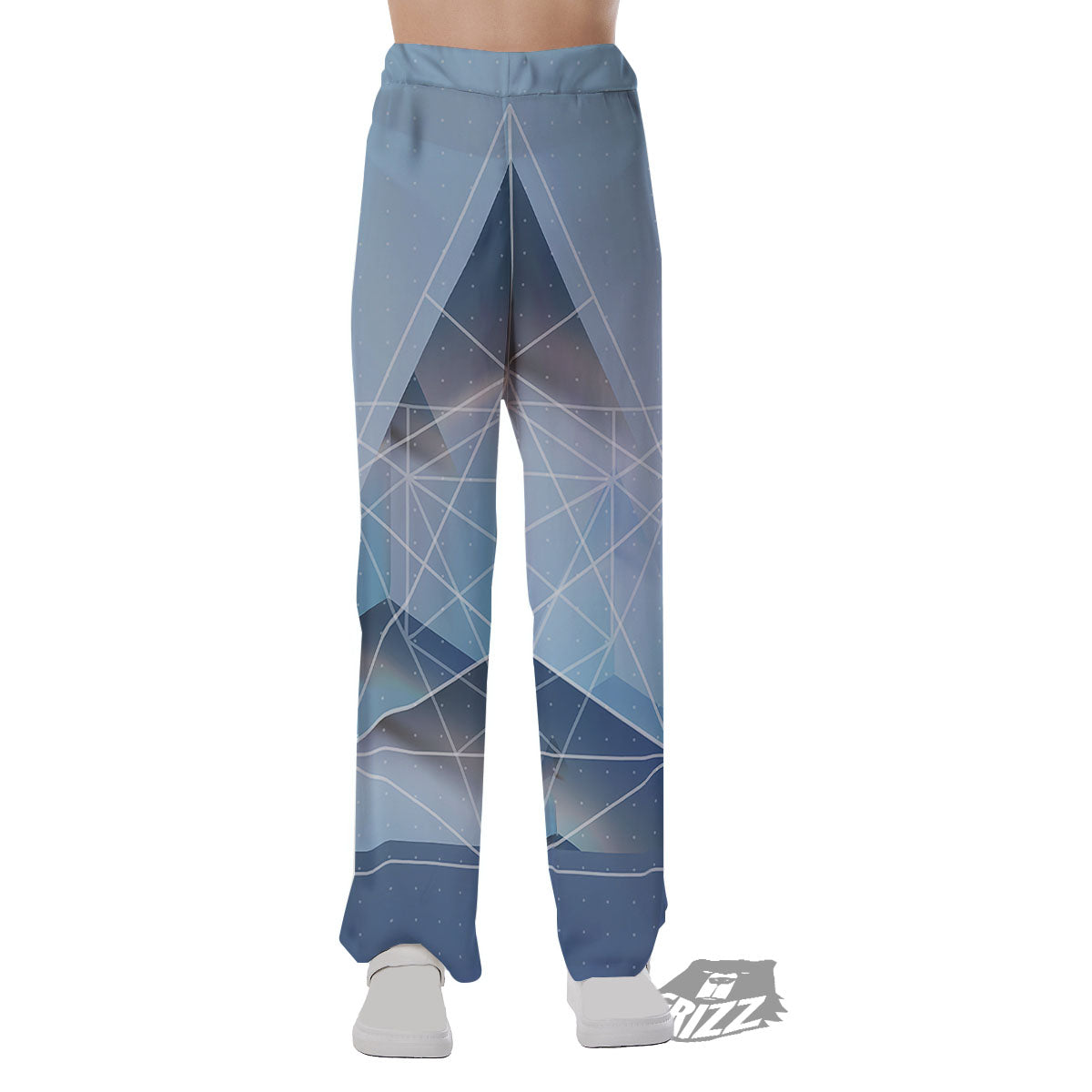 Pyramid Geometric Print Pajama Pants-grizzshop