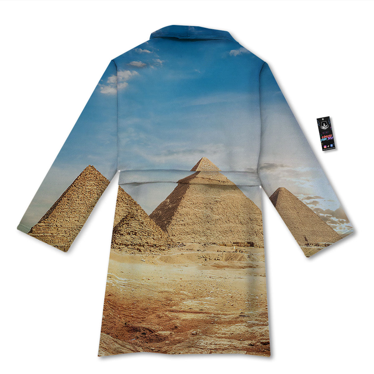 Pyramid Giza Print Bathrobe-grizzshop