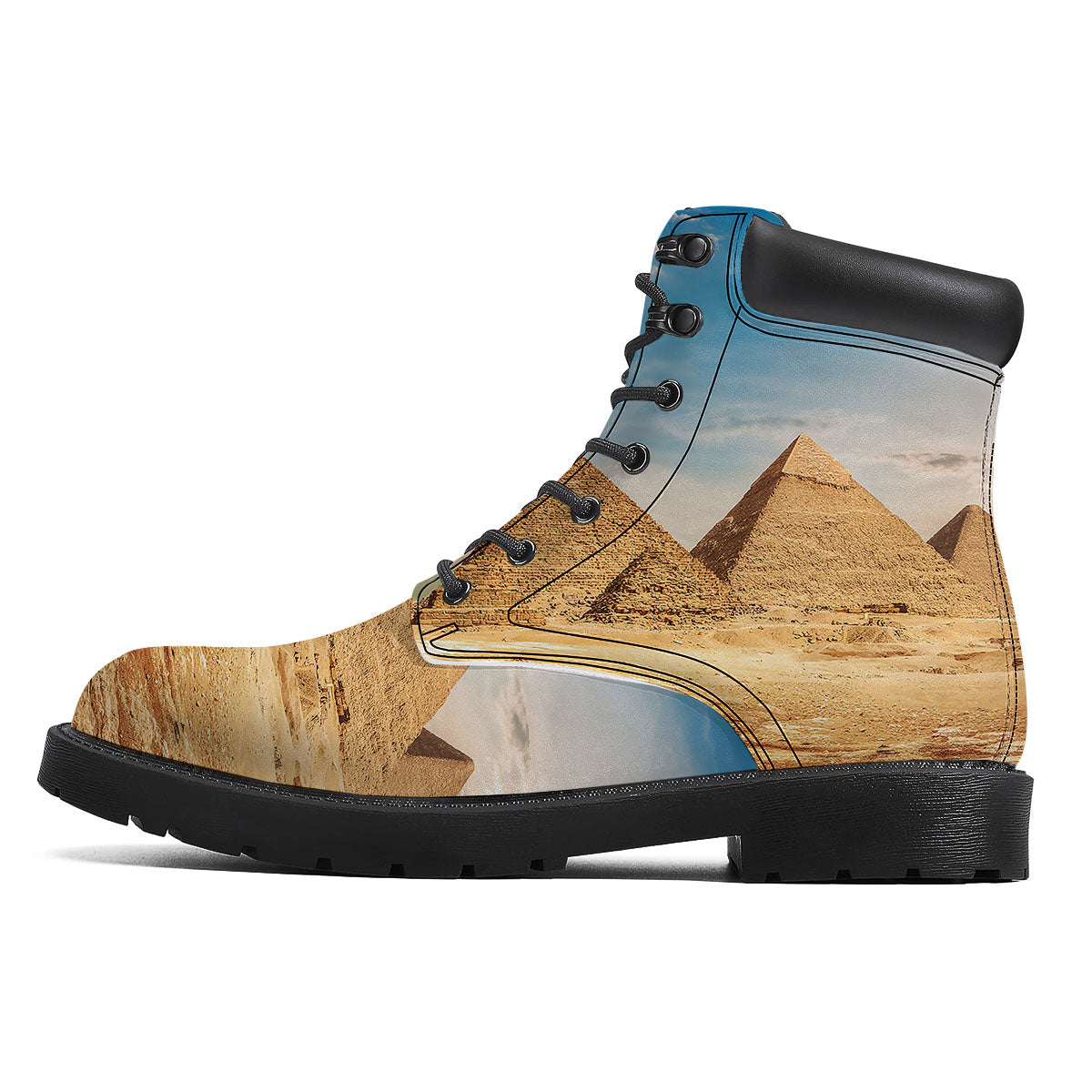 Pyramid Giza Print Boots-grizzshop