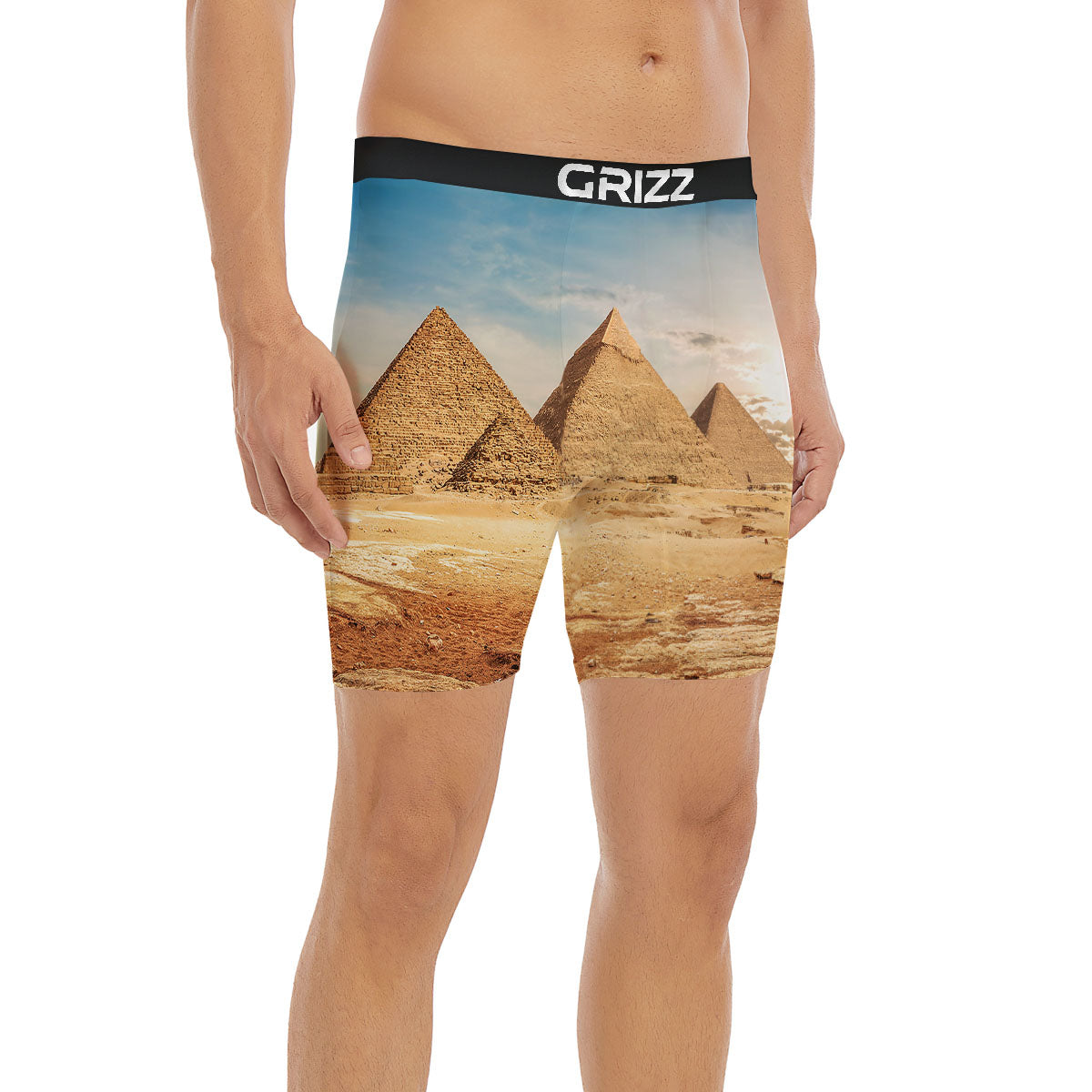 Pyramid Giza Print Boxer Briefs-grizzshop