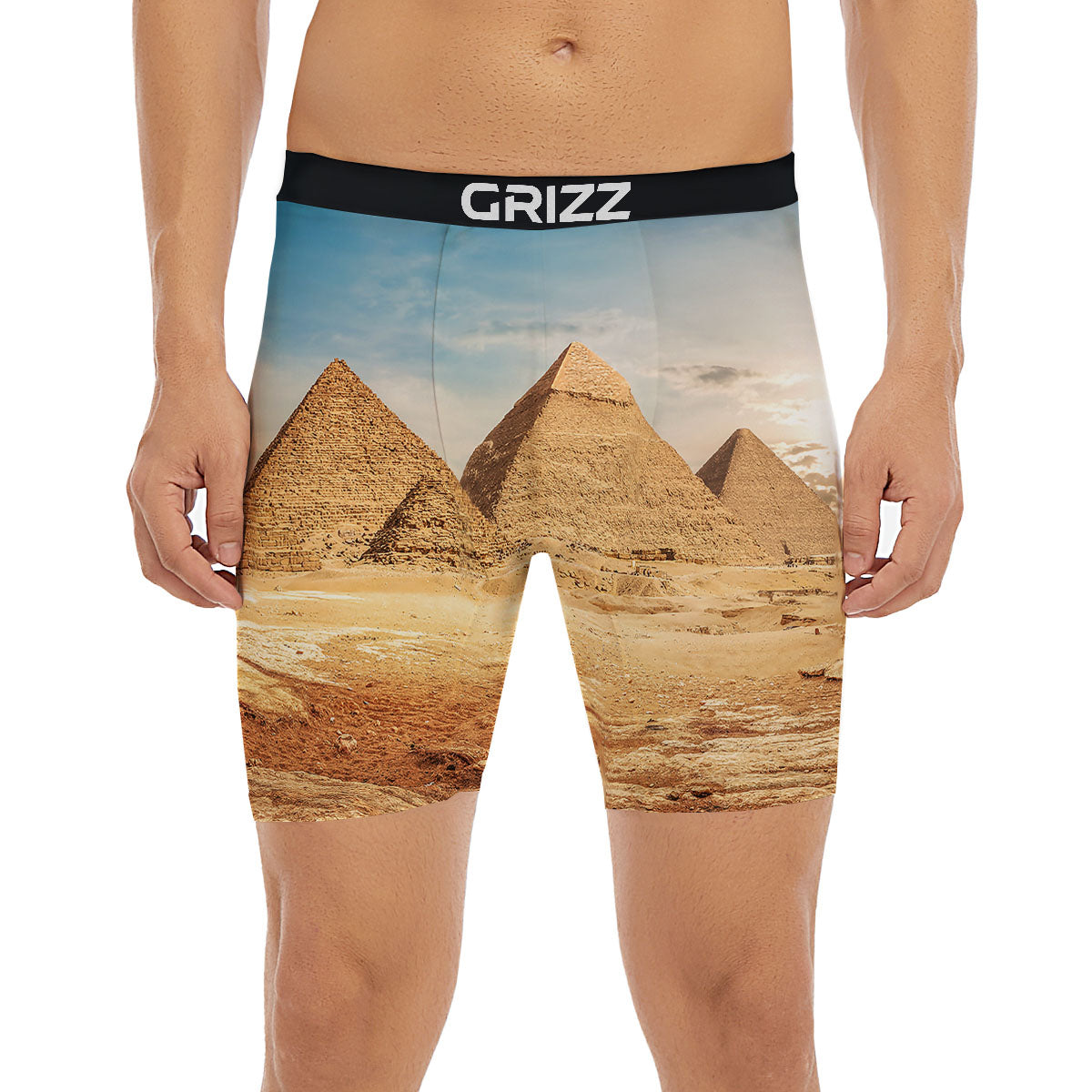 Pyramid Giza Print Boxer Briefs-grizzshop