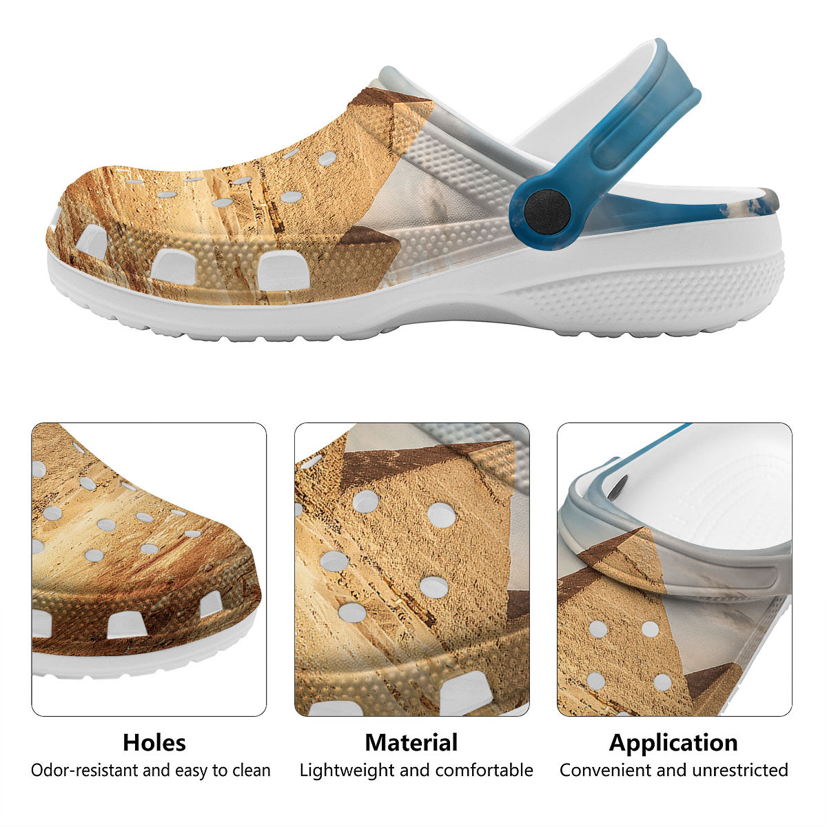 Pyramid Giza Print Clog-grizzshop
