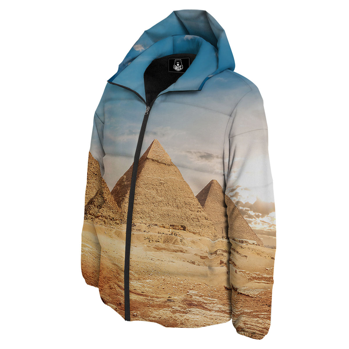 Pyramid Giza Print Down Jacket-grizzshop