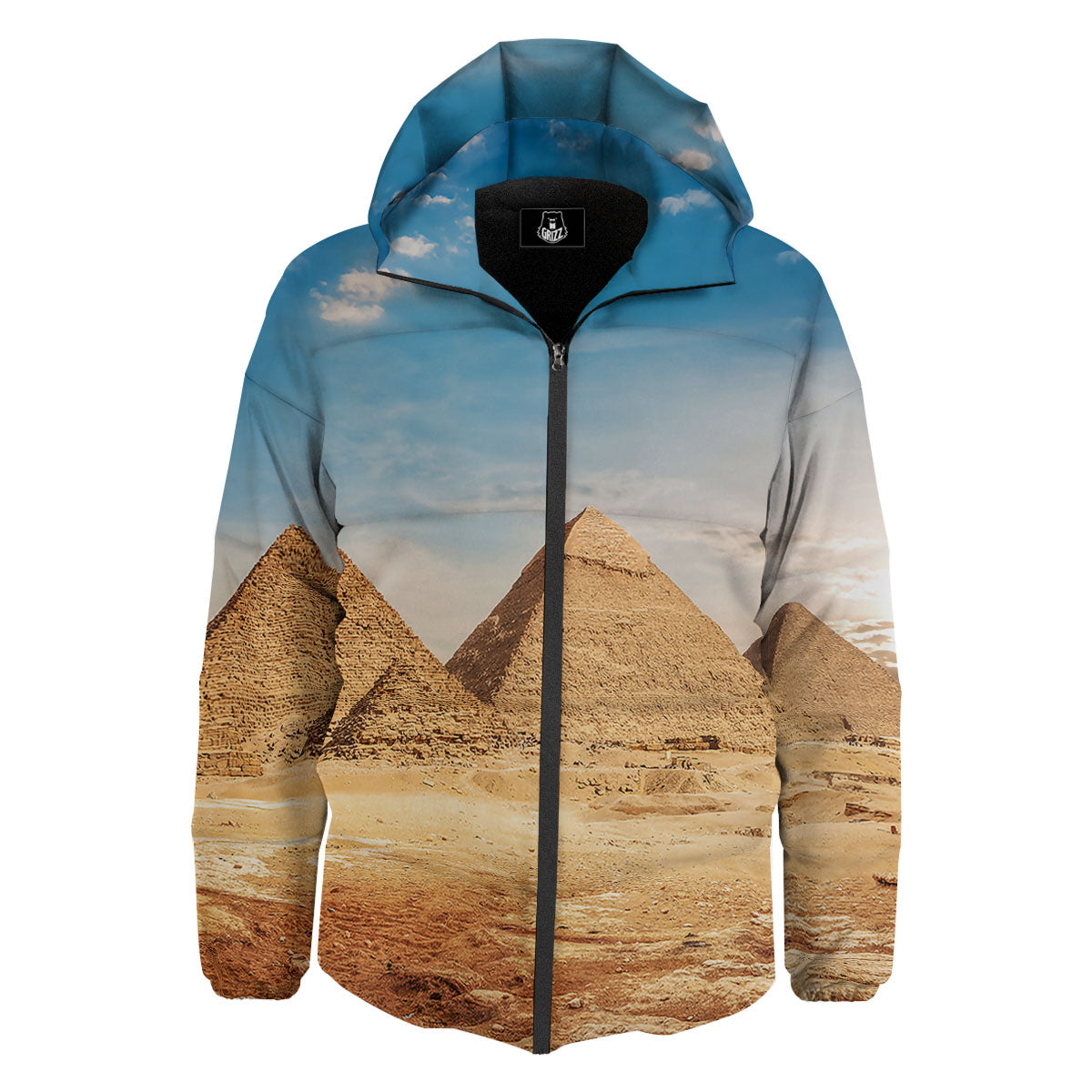 Pyramid Giza Print Down Jacket-grizzshop