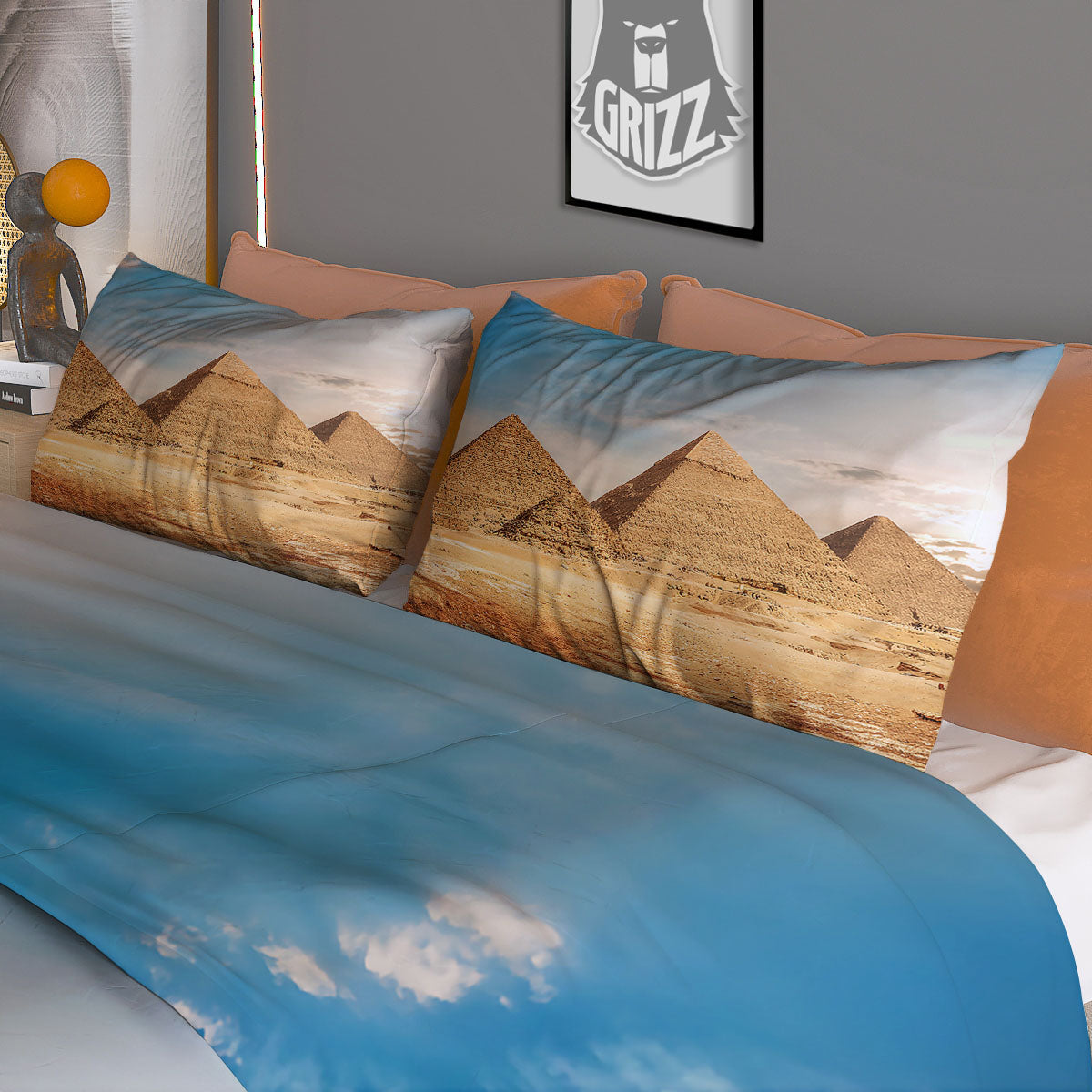 Pyramid Giza Print Duvet Cover Bedding Set