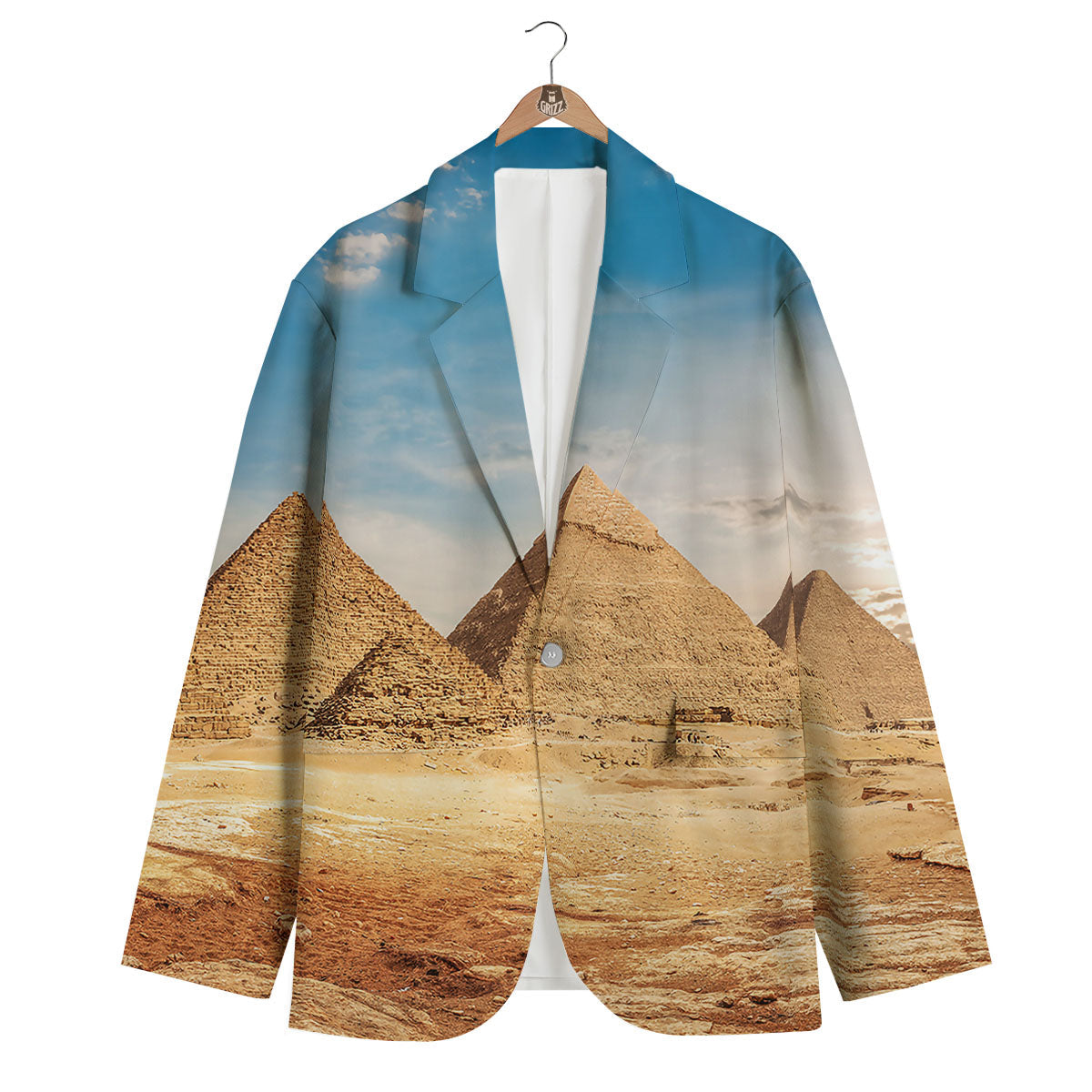 Pyramid Giza Print Men's Blazer-grizzshop