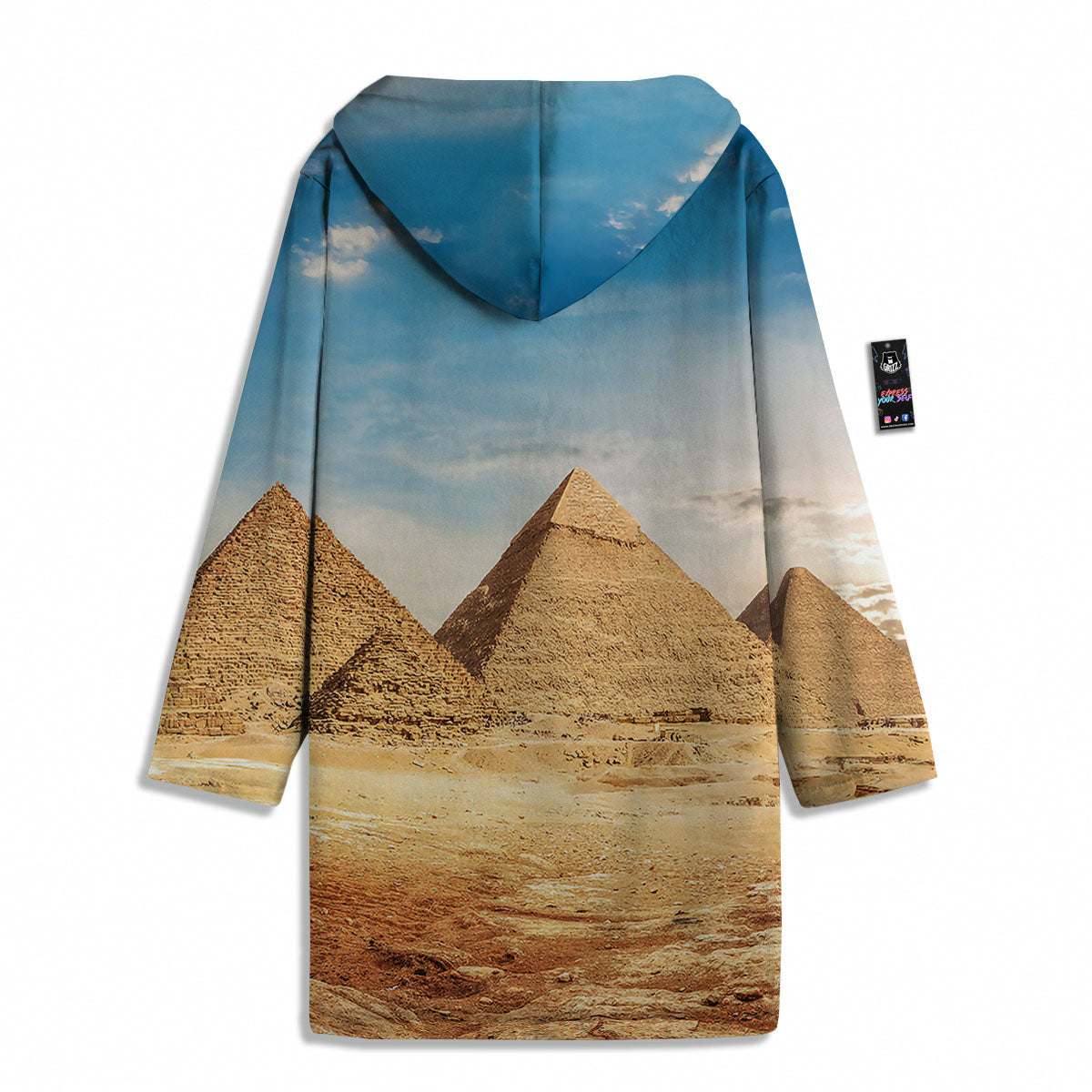 Pyramid Giza Print Men's Windbreaker Jacket-grizzshop