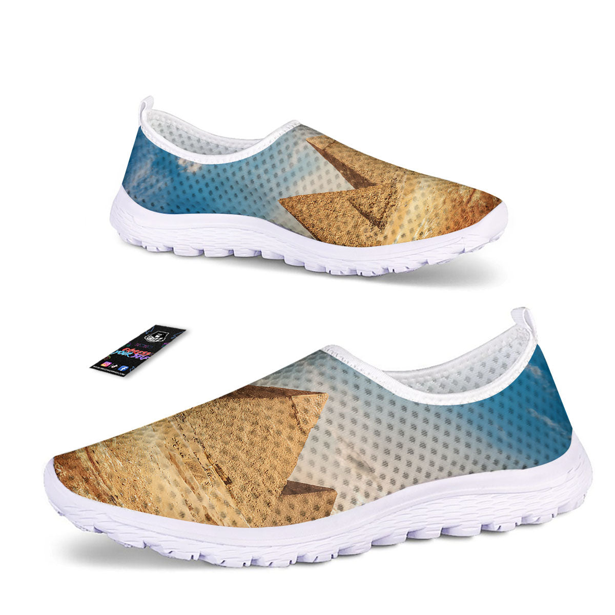 Pyramid Giza Print Nurse Shoes-grizzshop