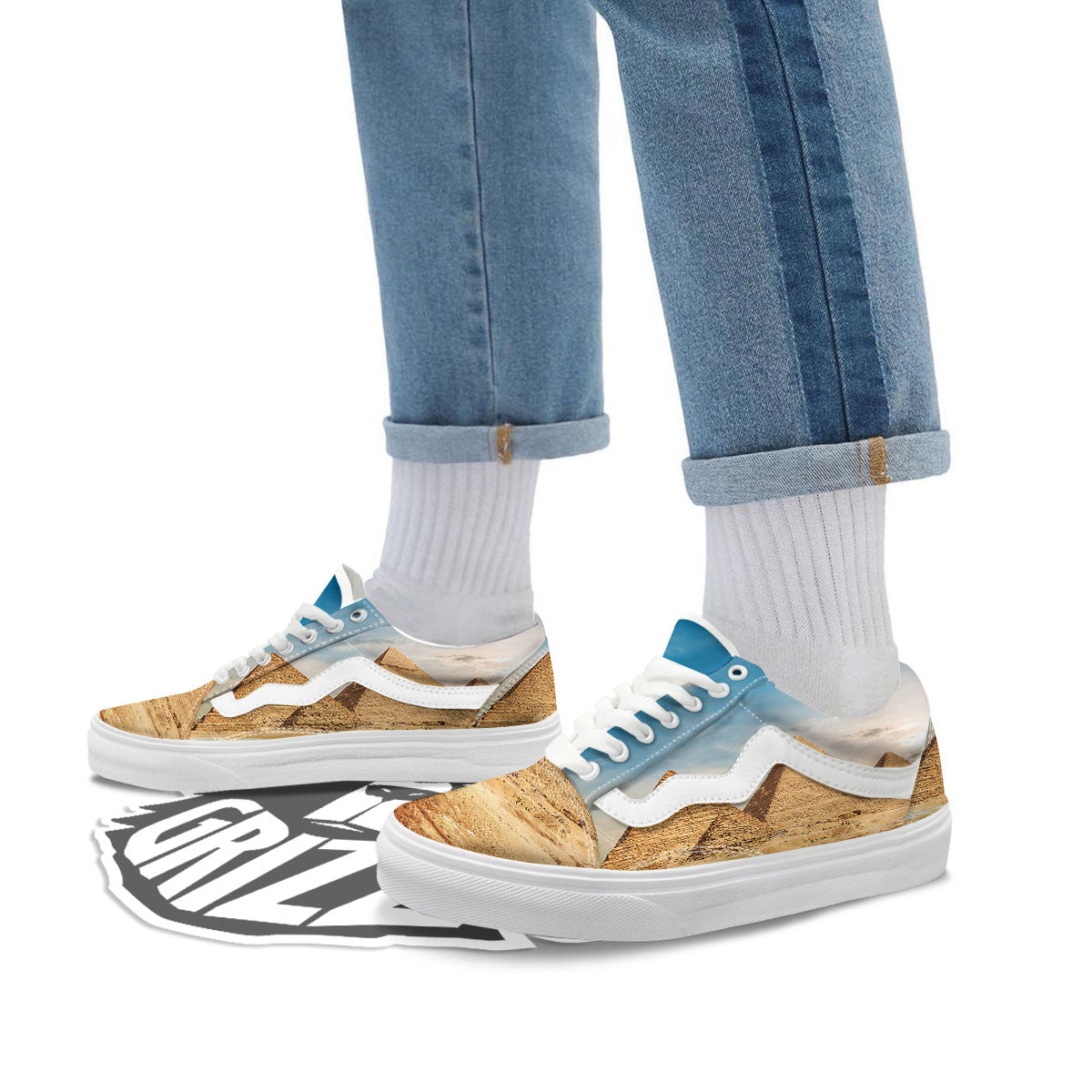 Pyramid Giza Print Skate Shoes-grizzshop