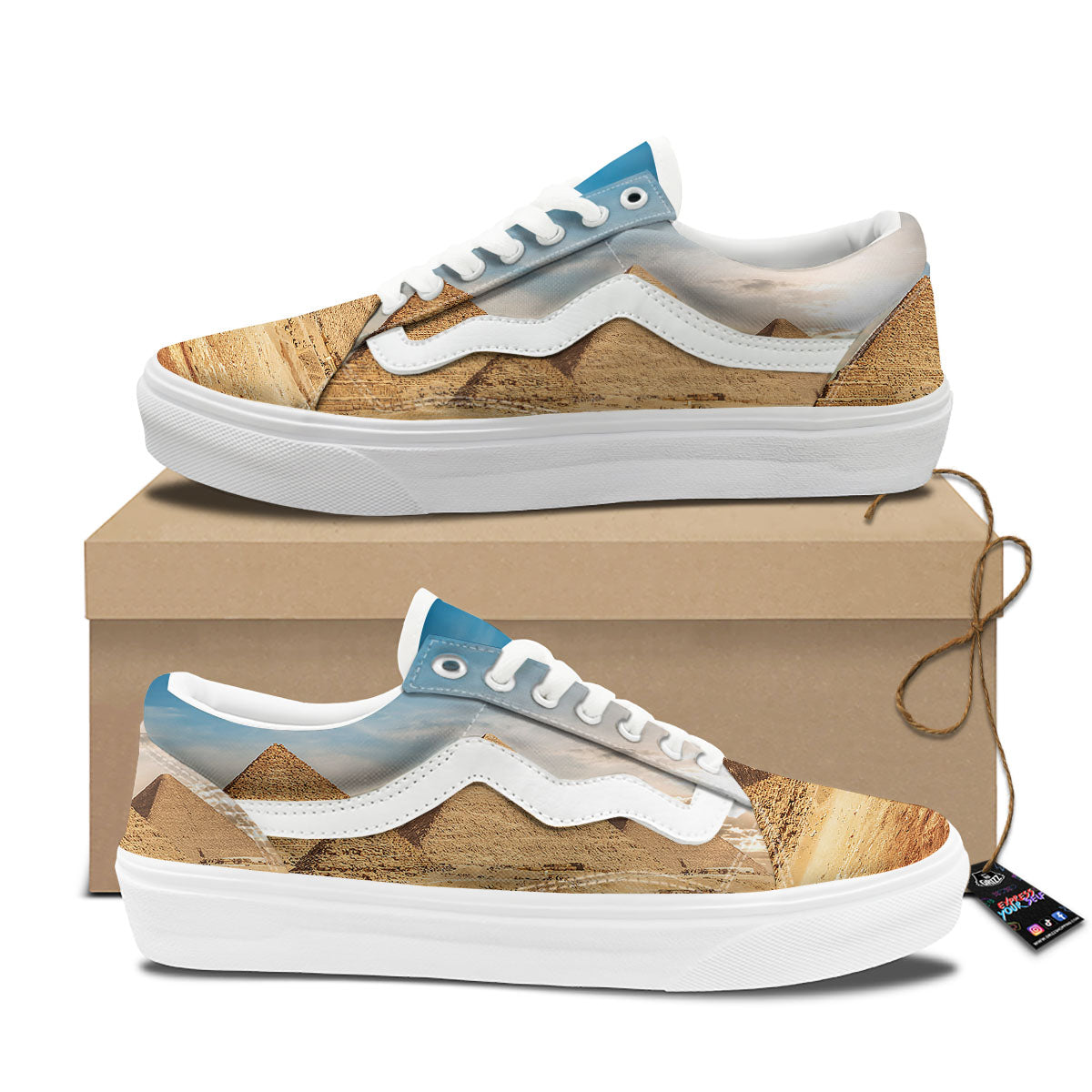 Pyramid Giza Print Skate Shoes-grizzshop
