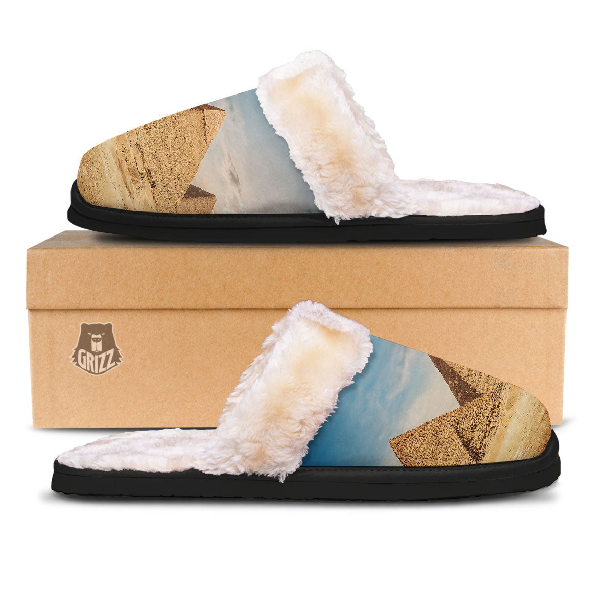 Pyramid Giza Print Slippers-grizzshop