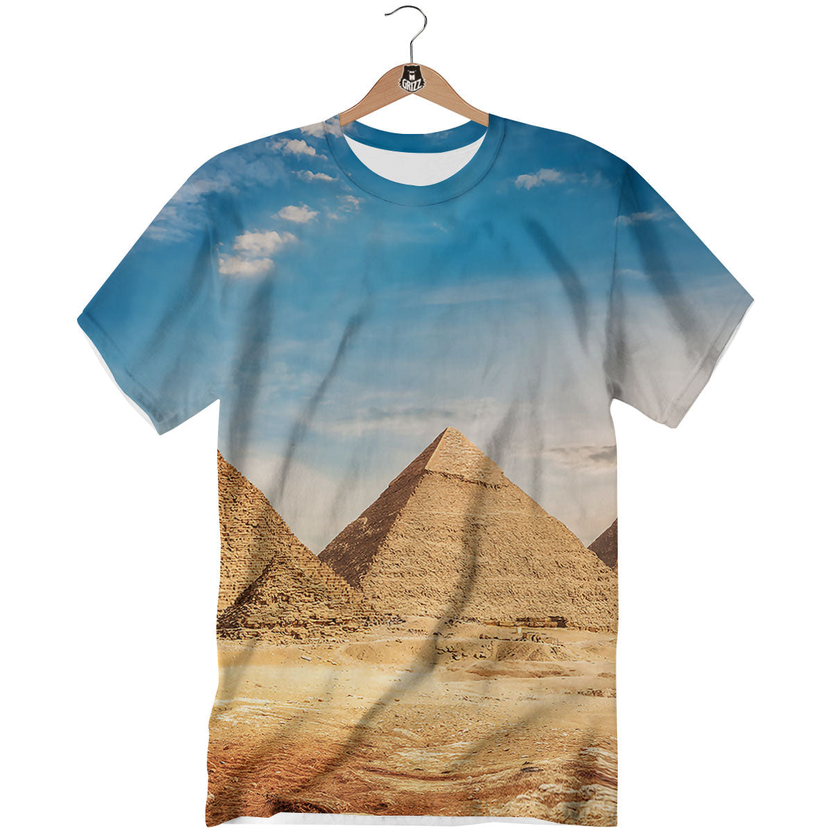 Pyramid Giza Print T-Shirt-grizzshop