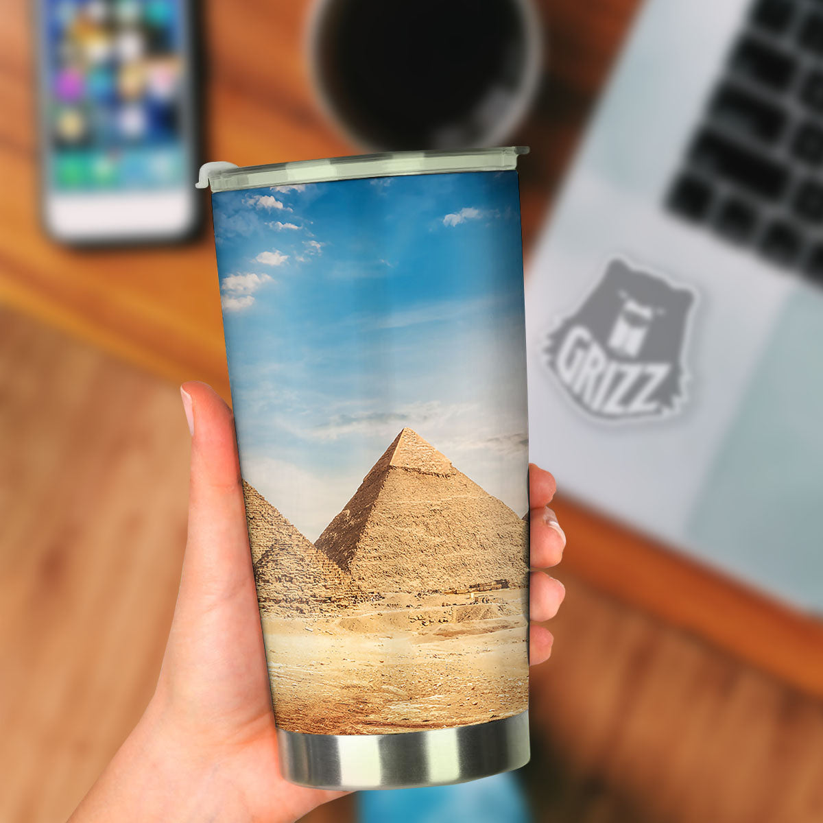 Pyramid Giza Print Tumbler-grizzshop