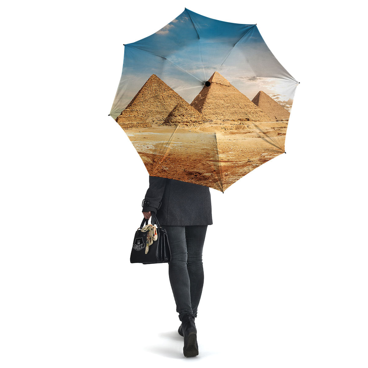 Pyramid Giza Print Umbrella-grizzshop
