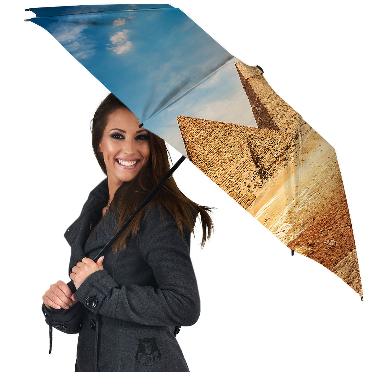Pyramid Giza Print Umbrella-grizzshop