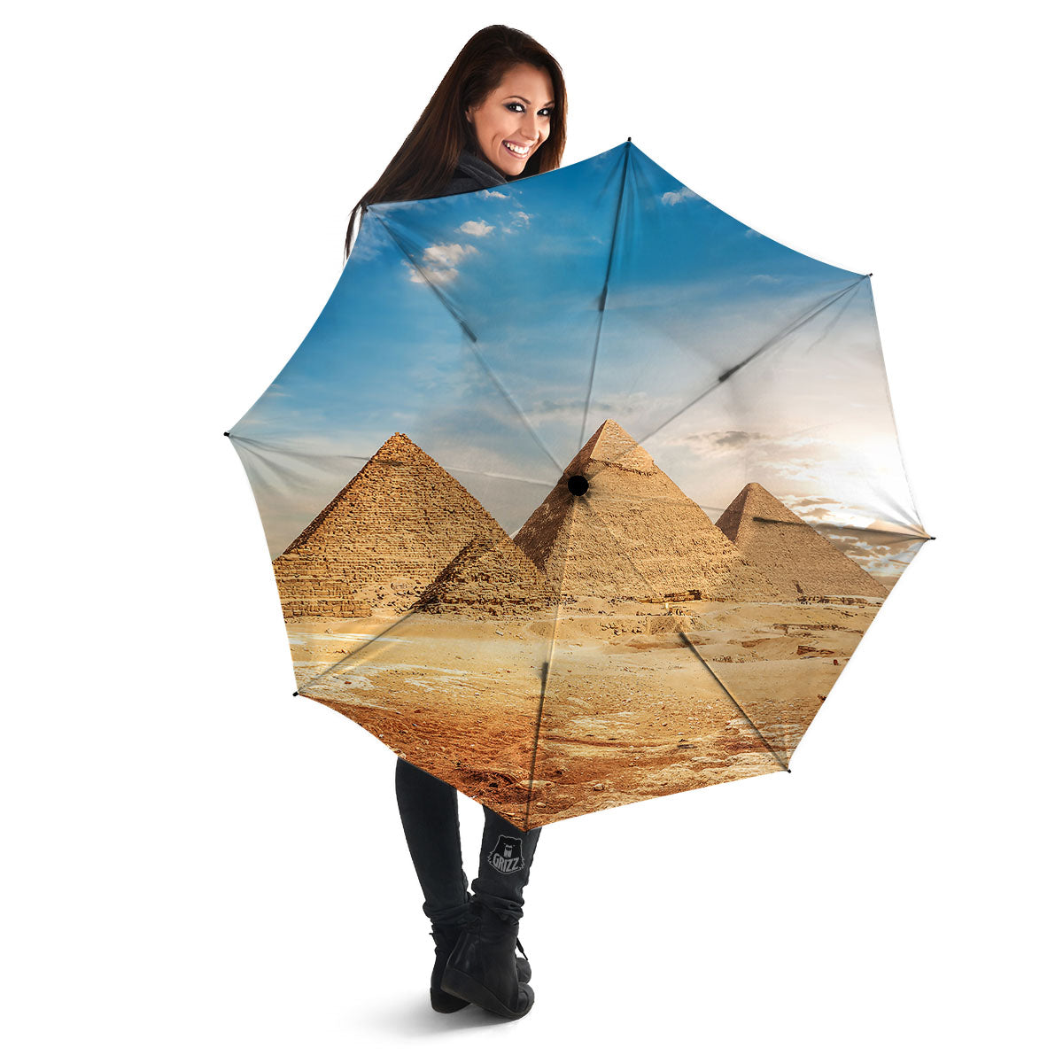 Pyramid Giza Print Umbrella-grizzshop