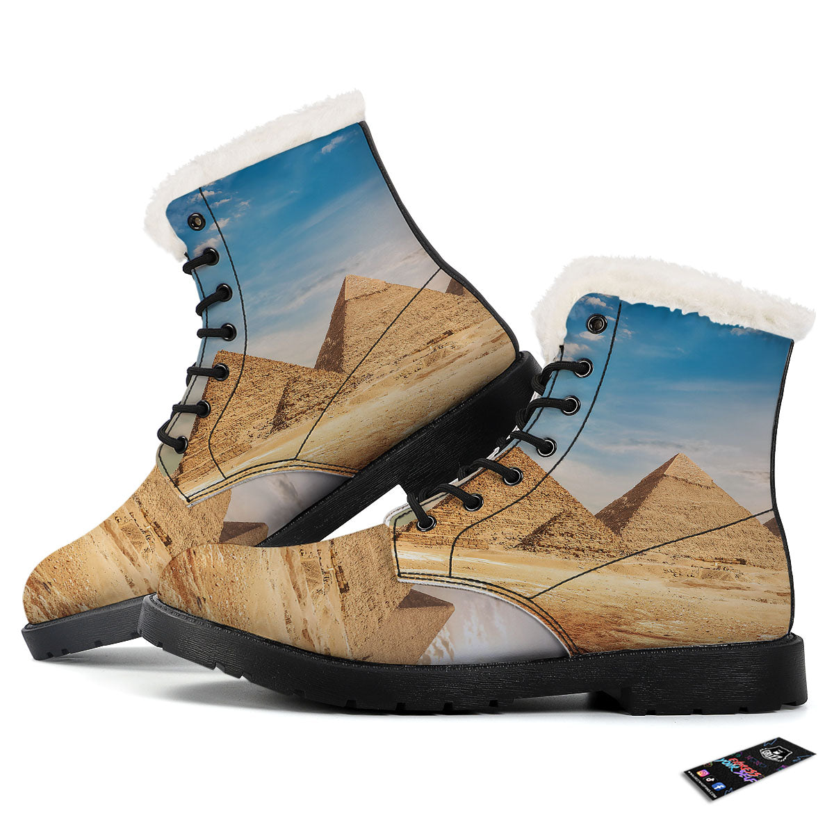 Pyramid Giza Print Winter Boots-grizzshop