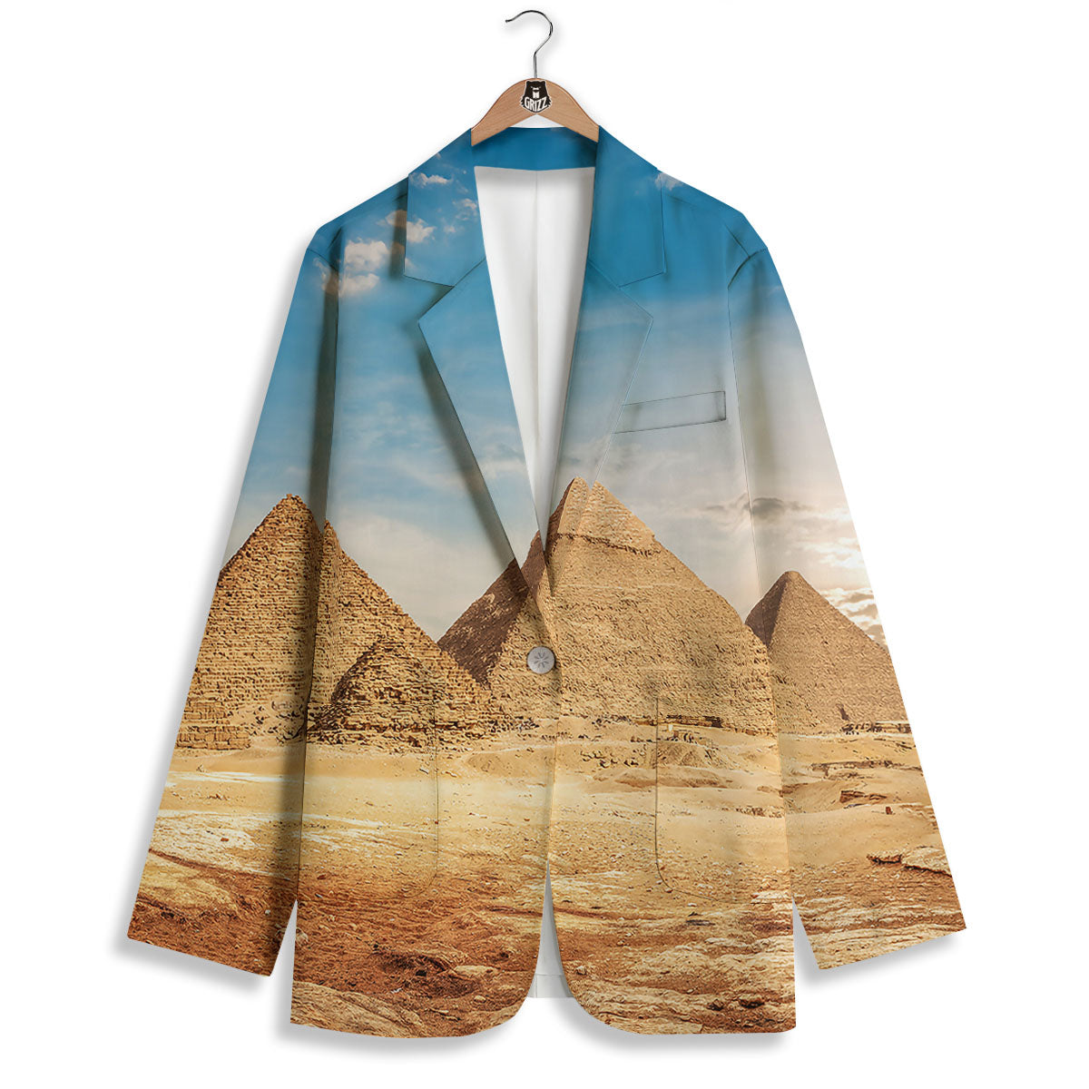 Pyramid Giza Print Women's Blazer-grizzshop