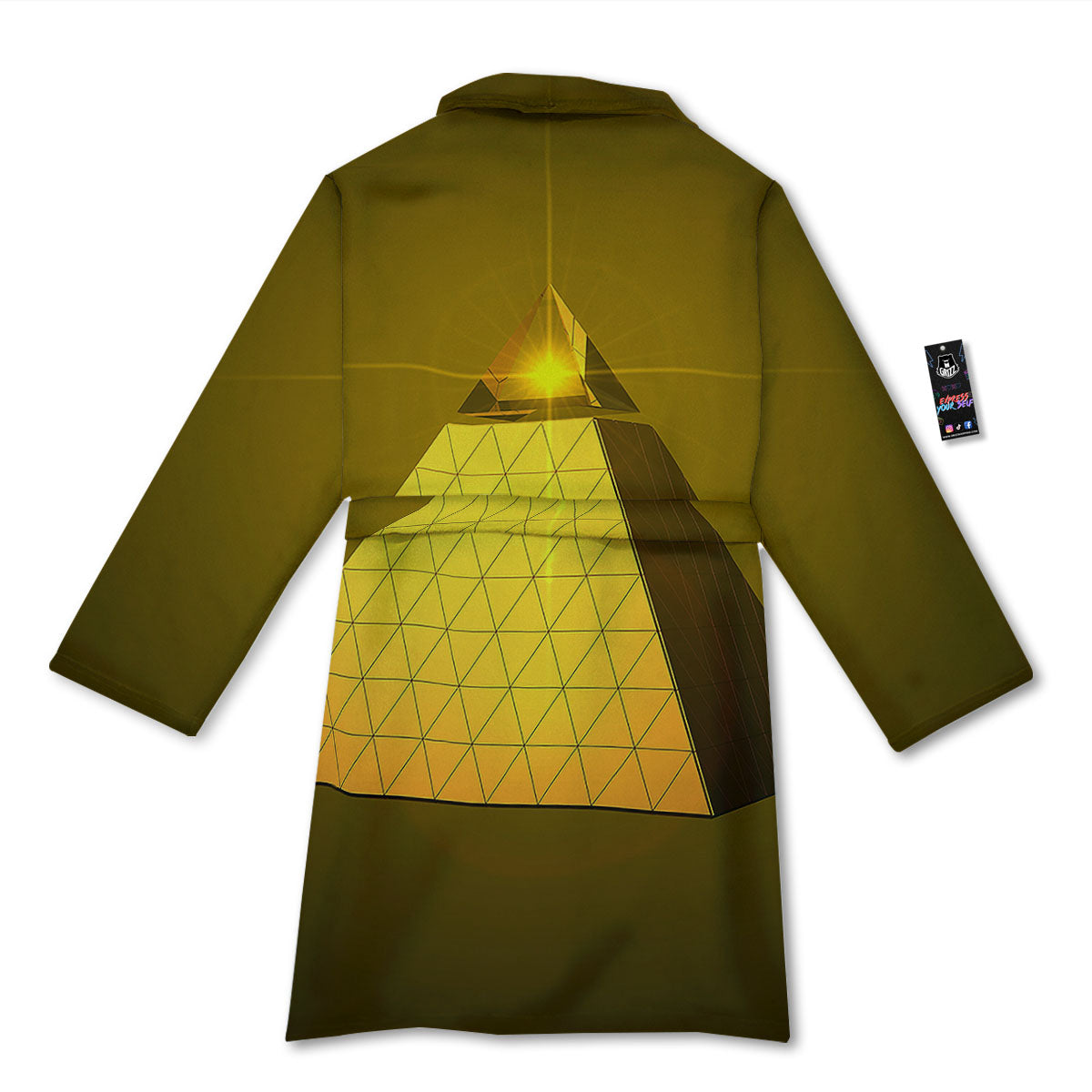 Pyramid Golden Print Bathrobe-grizzshop