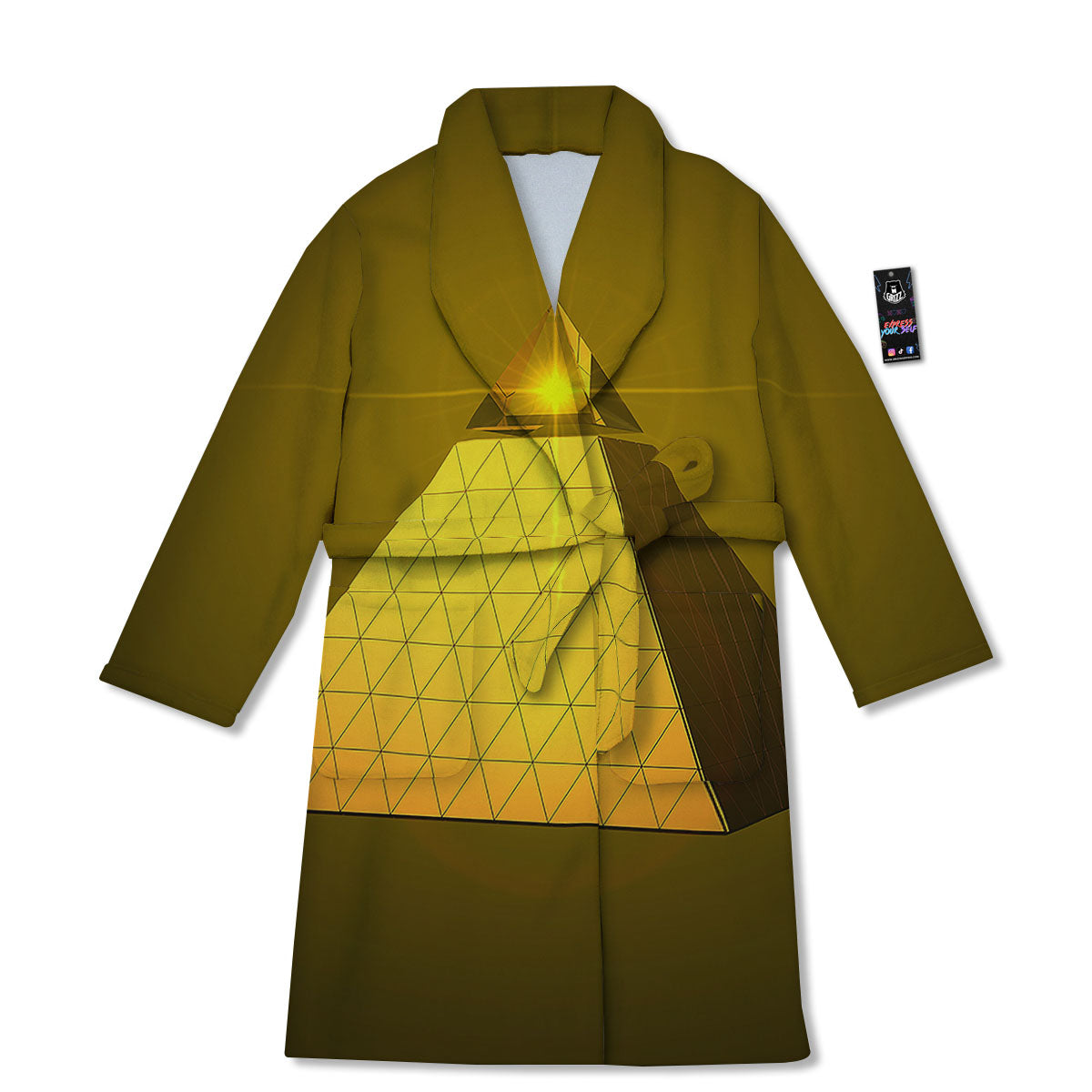 Pyramid Golden Print Bathrobe-grizzshop