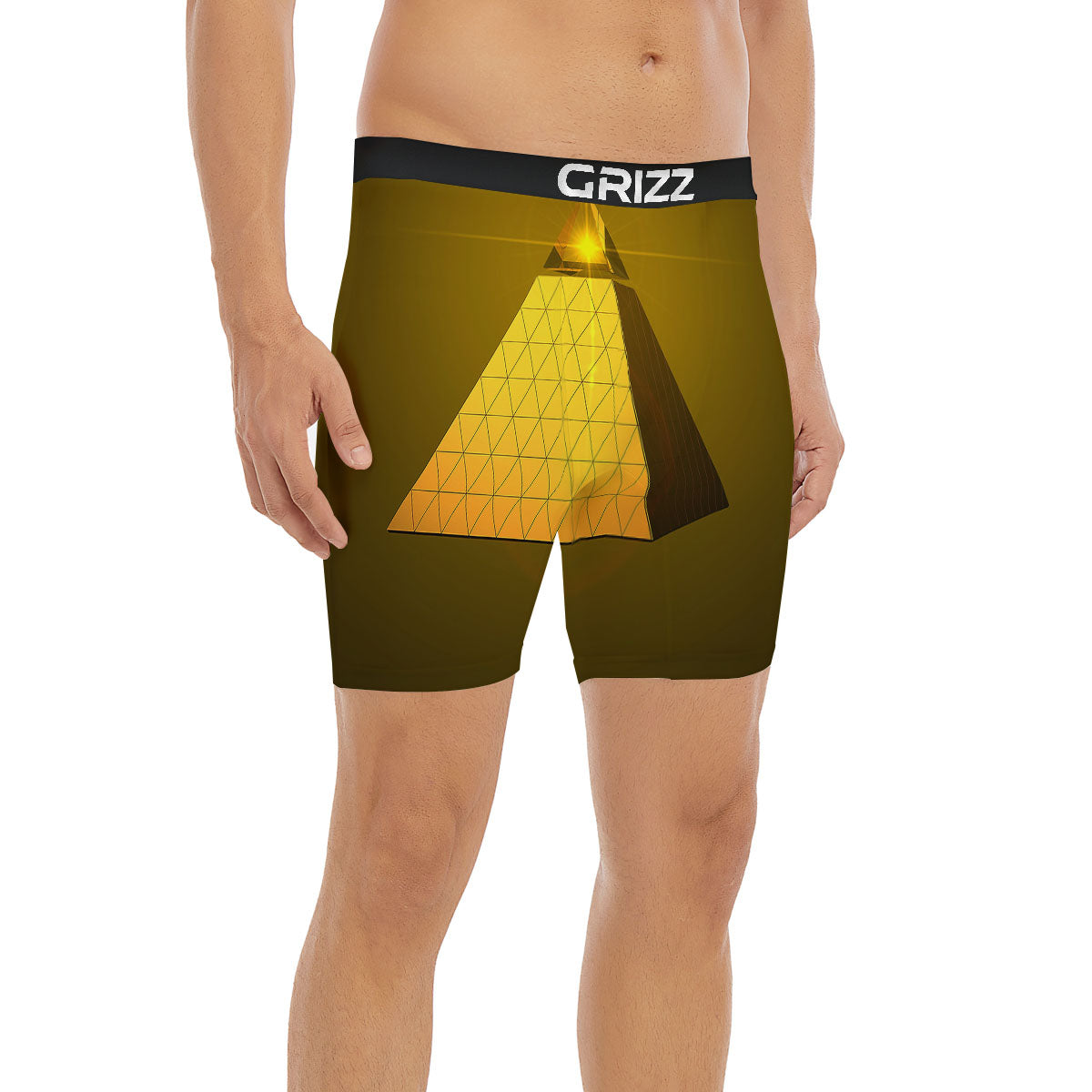 Pyramid Golden Print Boxer Briefs-grizzshop