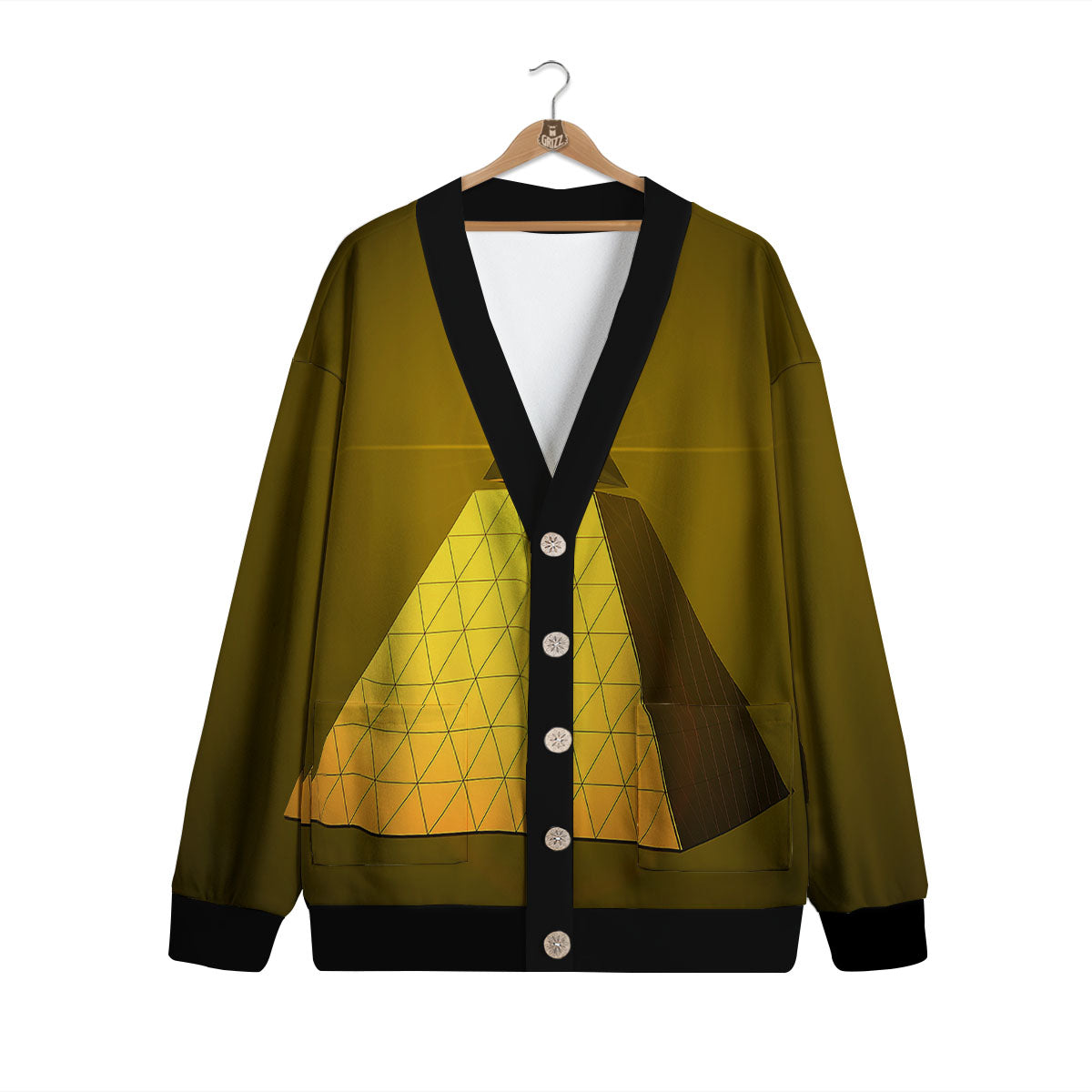 Pyramid Golden Print Cardigan-grizzshop