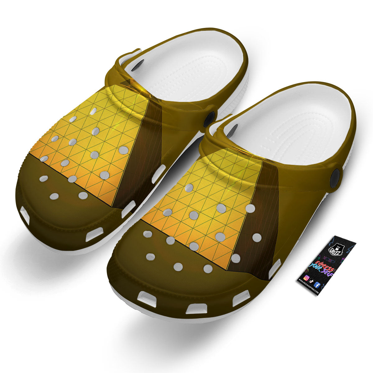 Pyramid Golden Print Clog-grizzshop