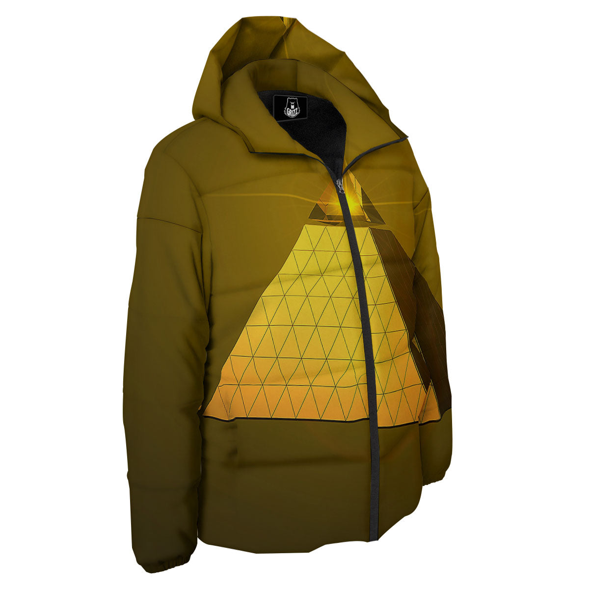 Pyramid Golden Print Down Jacket-grizzshop
