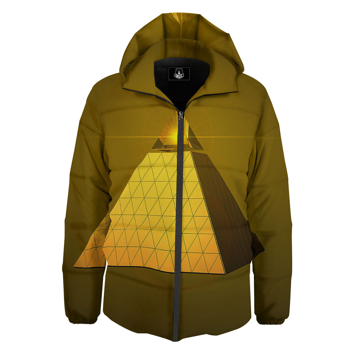 Pyramid Golden Print Down Jacket-grizzshop