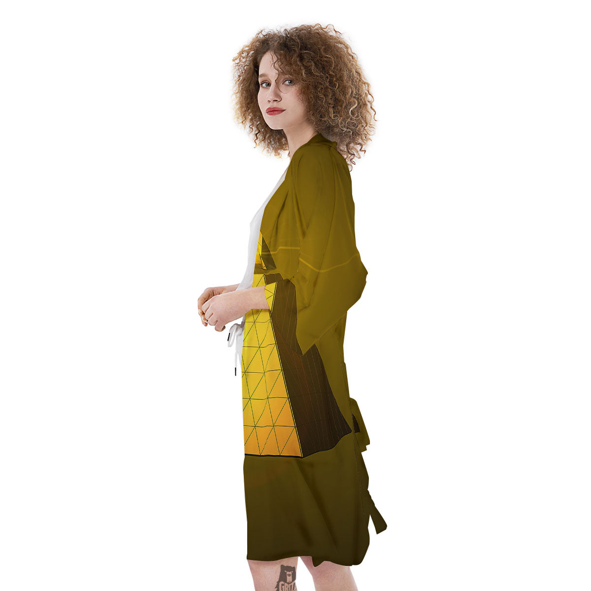 Pyramid Golden Print Kimono-grizzshop