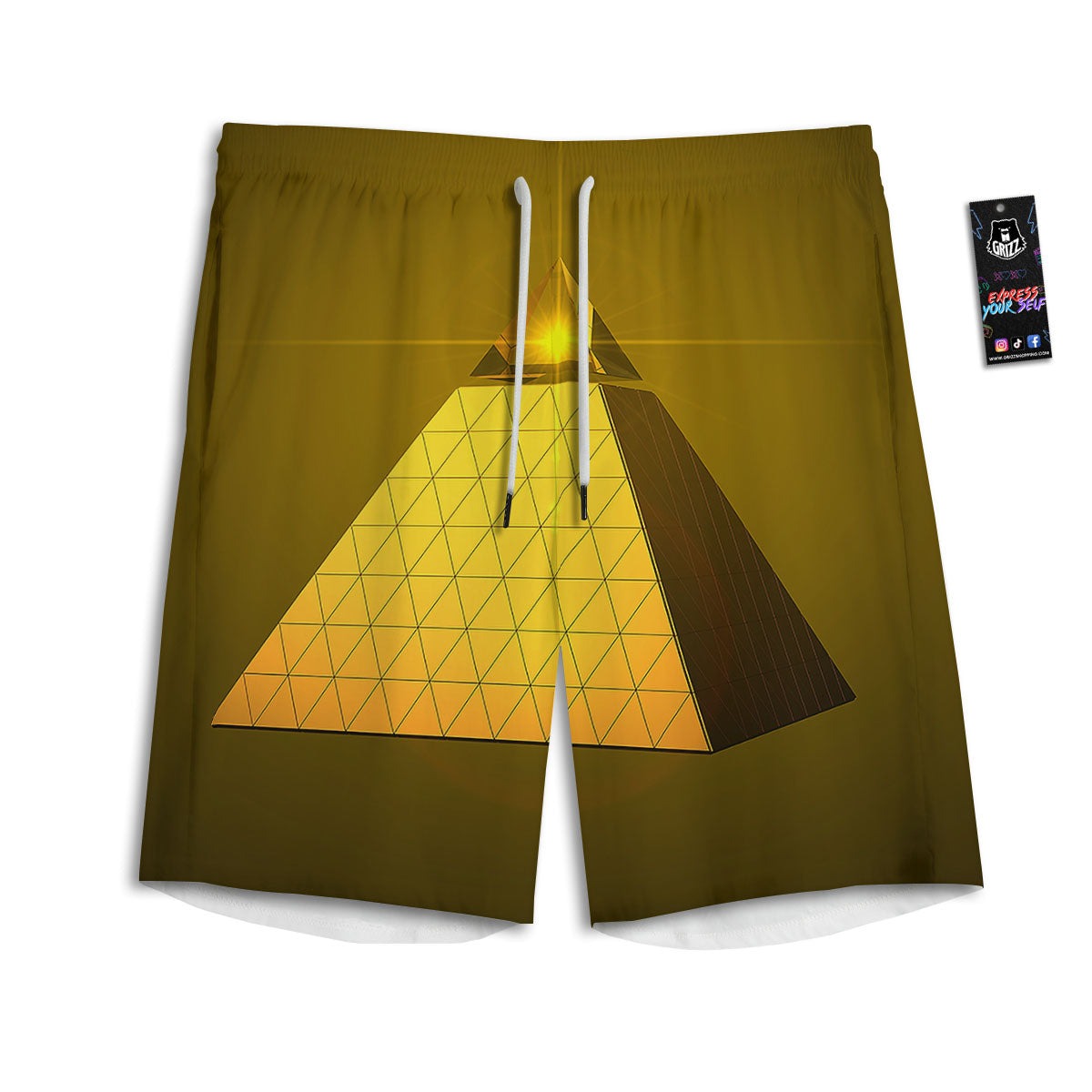 Saint Patrick's Day Irish Clover Print Men's Athletic Shorts