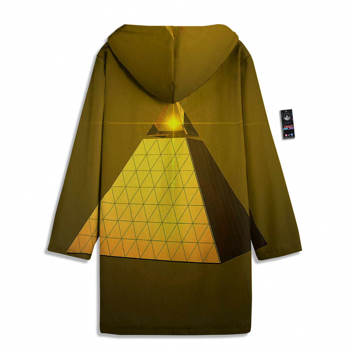 Pyramid Golden Print Men's Windbreaker Jacket-grizzshop