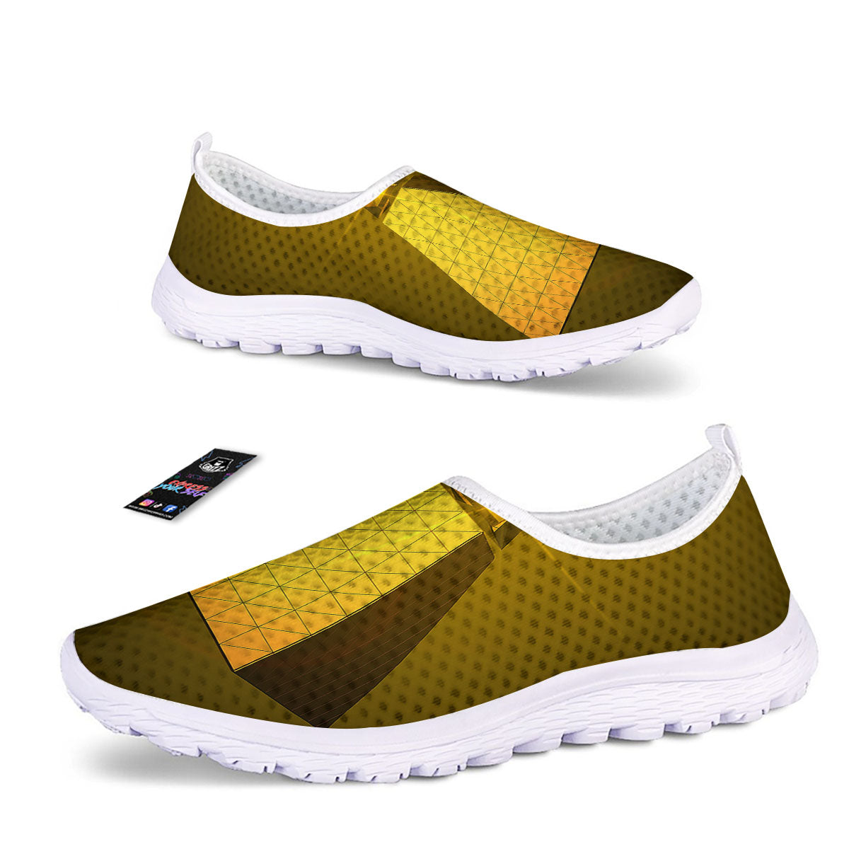 Pyramid Golden Print Nurse Shoes-grizzshop
