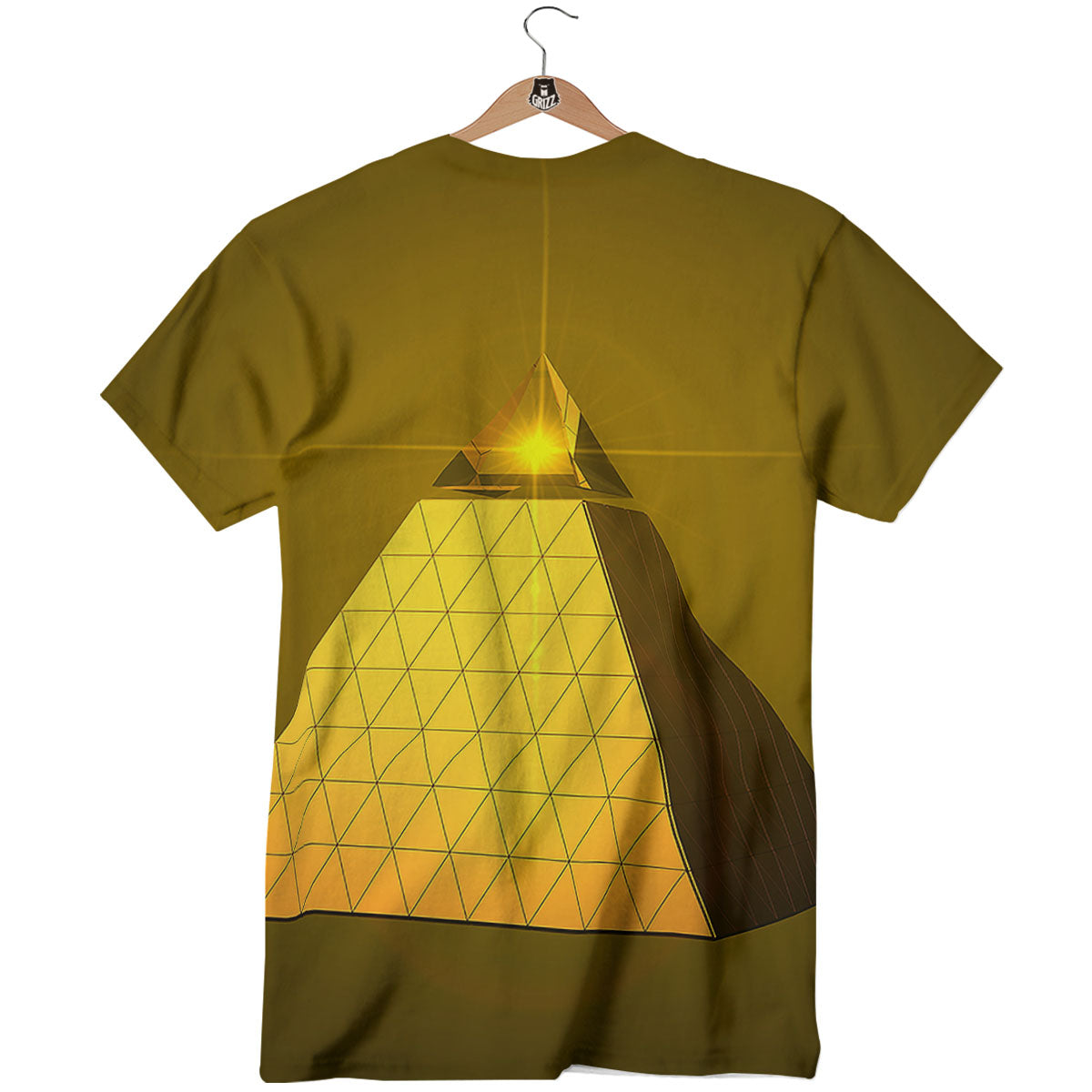 Pyramid Golden Print T-Shirt-grizzshop